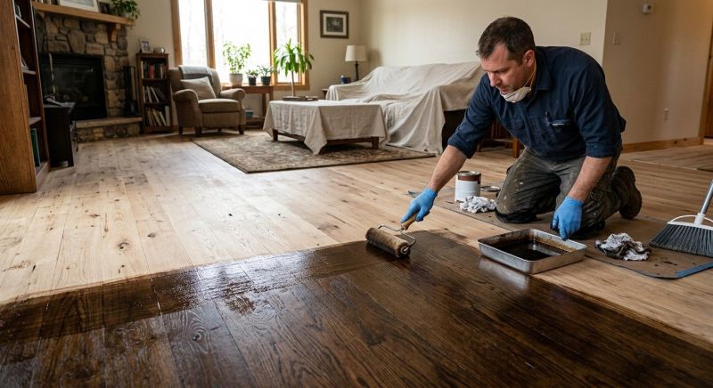 Oak Floor Staining in Olathe, KS
