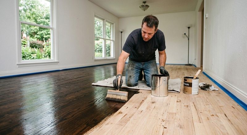 Walnut Floor Staining in Olathe, KS